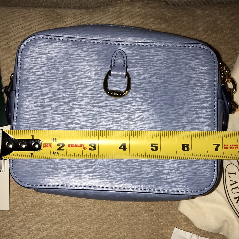 Vintage Ralph Lauren BLUE Small Pocketbook Never Used Tags Still On Dust Bag - Picture 5 of 11